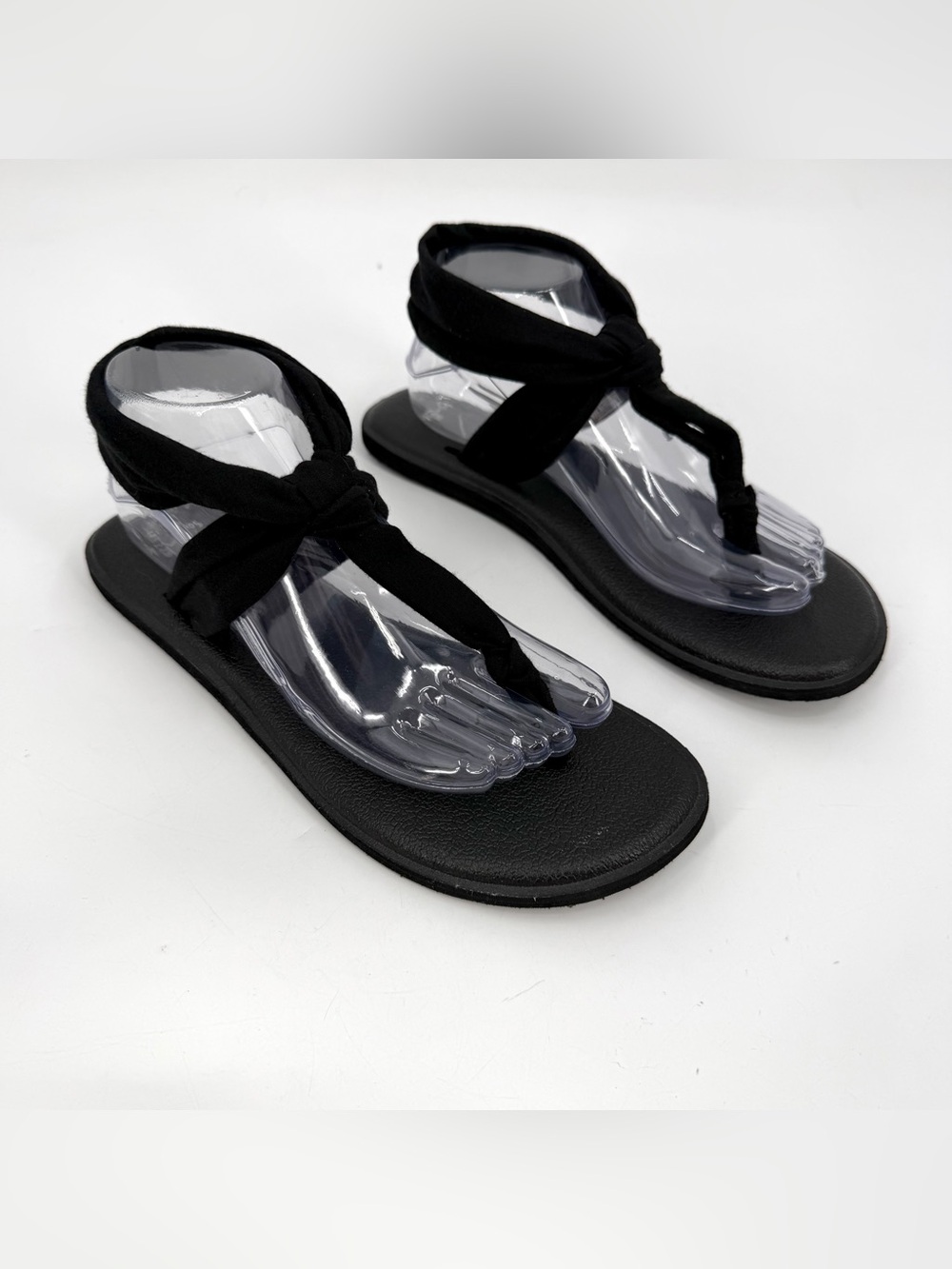 Sanuk Sandals Womens 9 Yoga Sling Black Flip Flops Comfort Lighweight 1014681